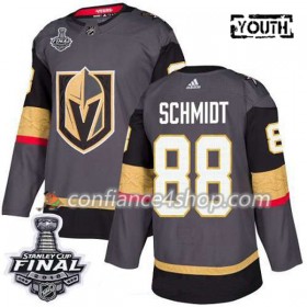 Adidas Maillot de Hockey Vegas Golden Knights Nate Schmidt 88 Gris 2018 Stanley Cup Final Patch Authentic - Enfant